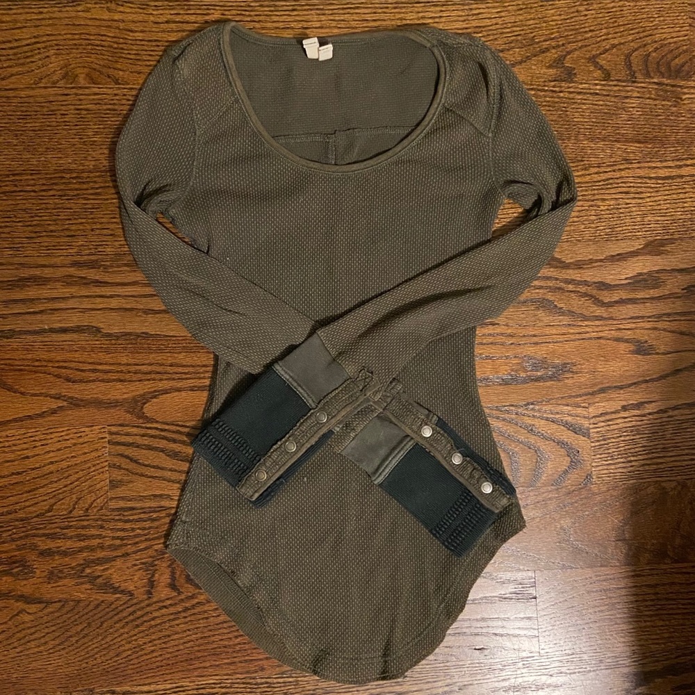 Free People Waffle Top